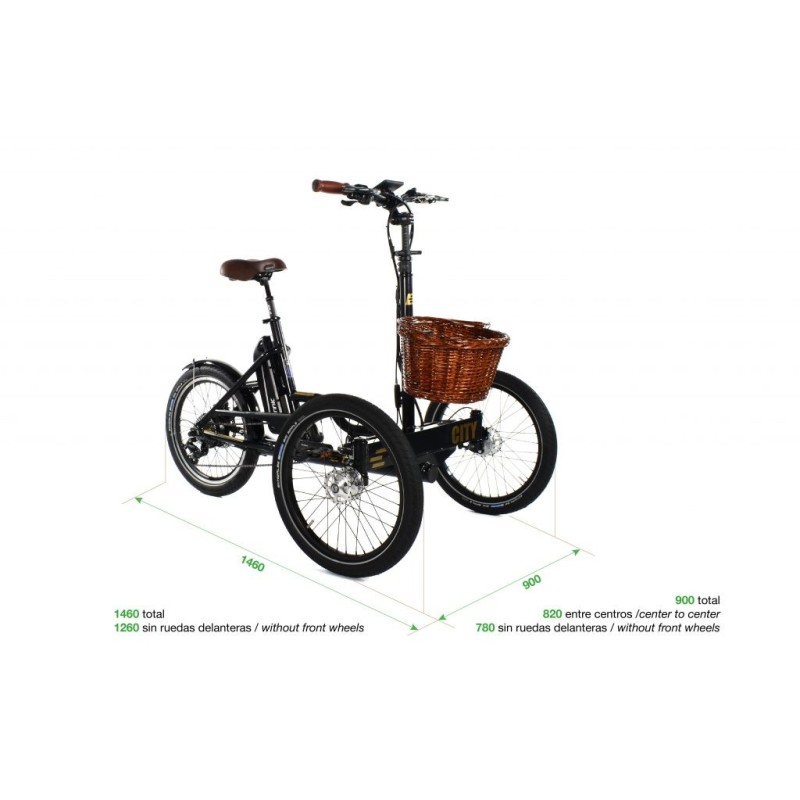 Tricycle Electrique Adulte Roues Avant Et Moteur Central