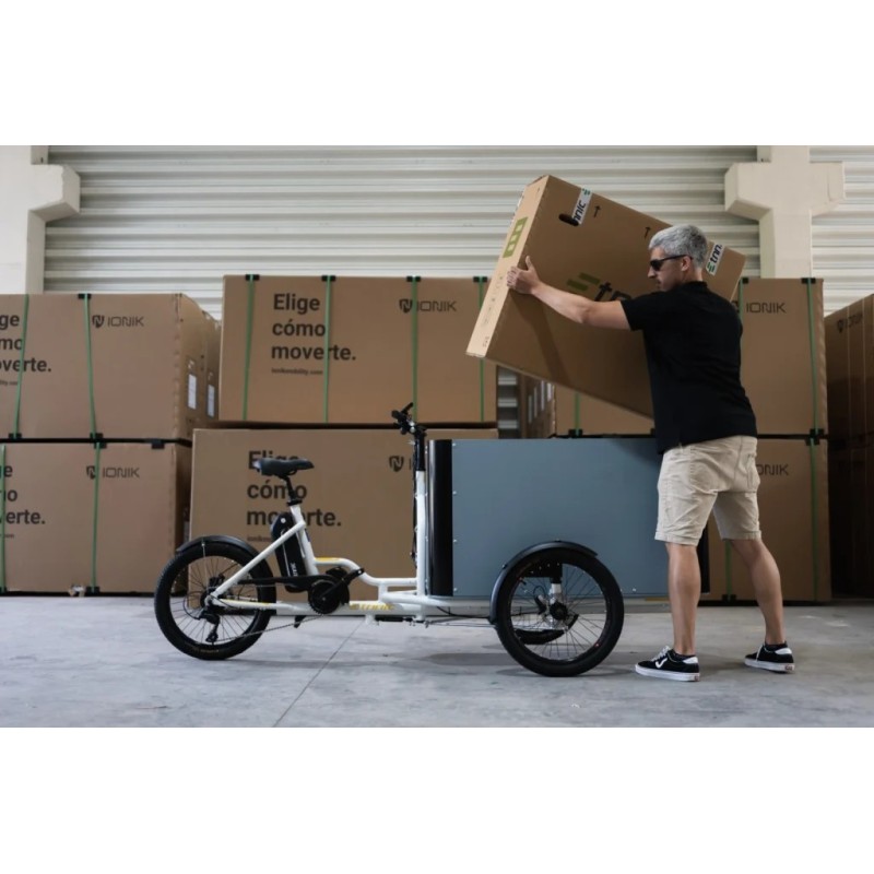 Tricycle électrique Adulte Cargo - Autonomie 35 Km, Charge 200 Kg, Pneus Larges 20", Batterie 48V Amovible