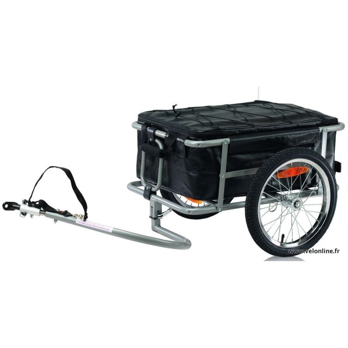 Remorque vélo couverte avec drapeau de sécurité - Velonline