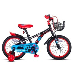 Vélo enfant 16 pouces / bobcat : noir et rouge - Velonline