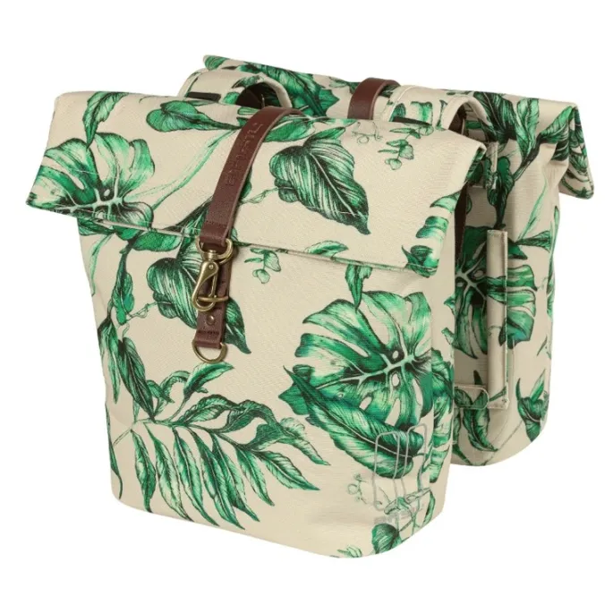 Sacoches arrières Basil Ever green pour vélo, fermeture boucle - Velonline