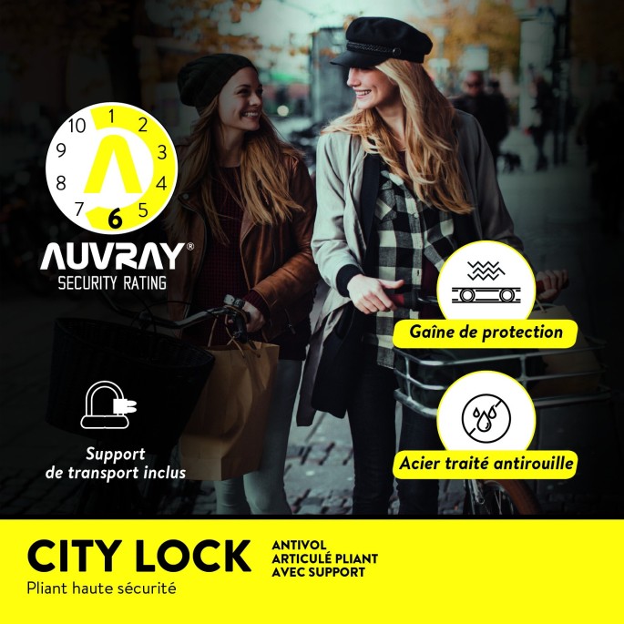 Antivol Auvray articulé city lock 110mm