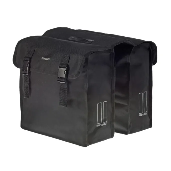 Sacoches arrieres Basil XL pour velo, fermeture boucle - Velonline