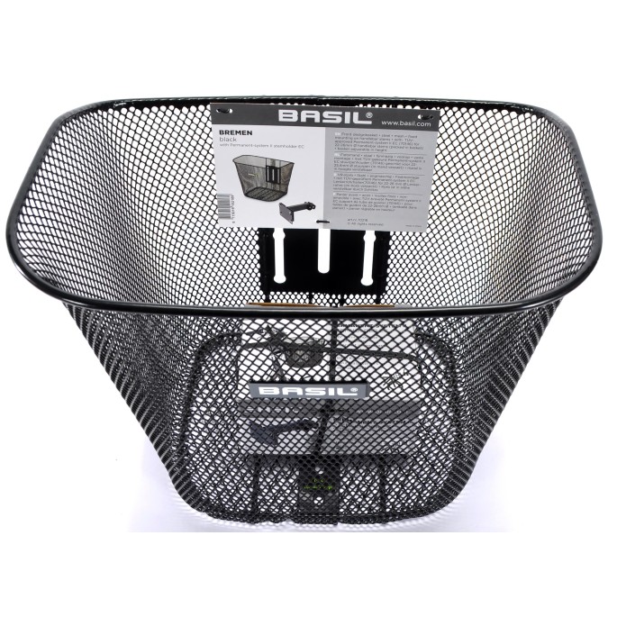 Panier Avant Vélo Basil Bremen Alu 22L - Fixation Potence
