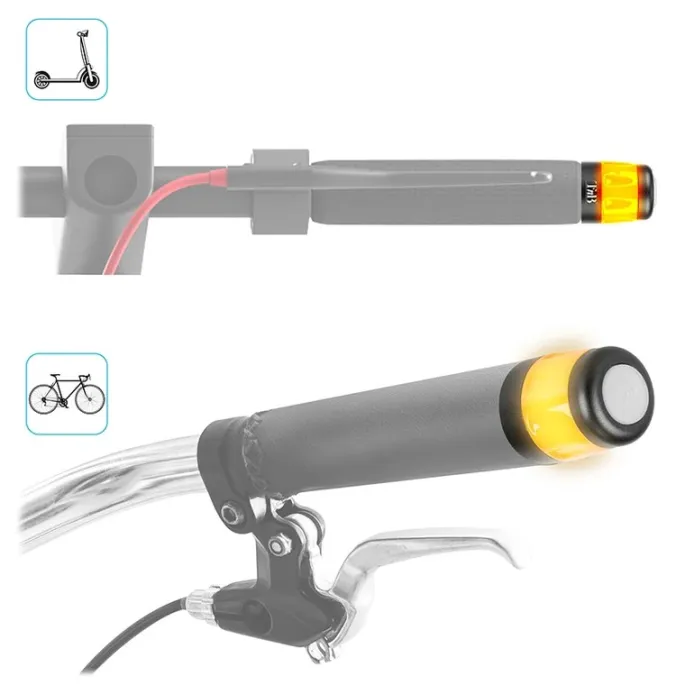 Eclairage clignotants embout de Guidon Vélo Urban moov - velonline