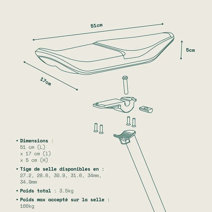 Selle BiPlace Jaillot City - velonline